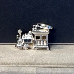 Silver Train Charm Pendant